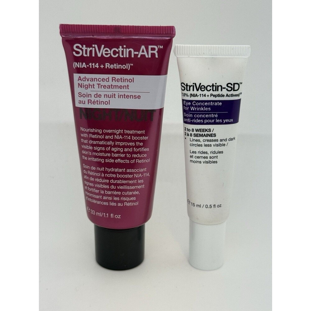 STRIVECTIN-AR NIA-114 Advanced Retinol Night Cream 1.1oz & Eye Concentrate 0.5Oz